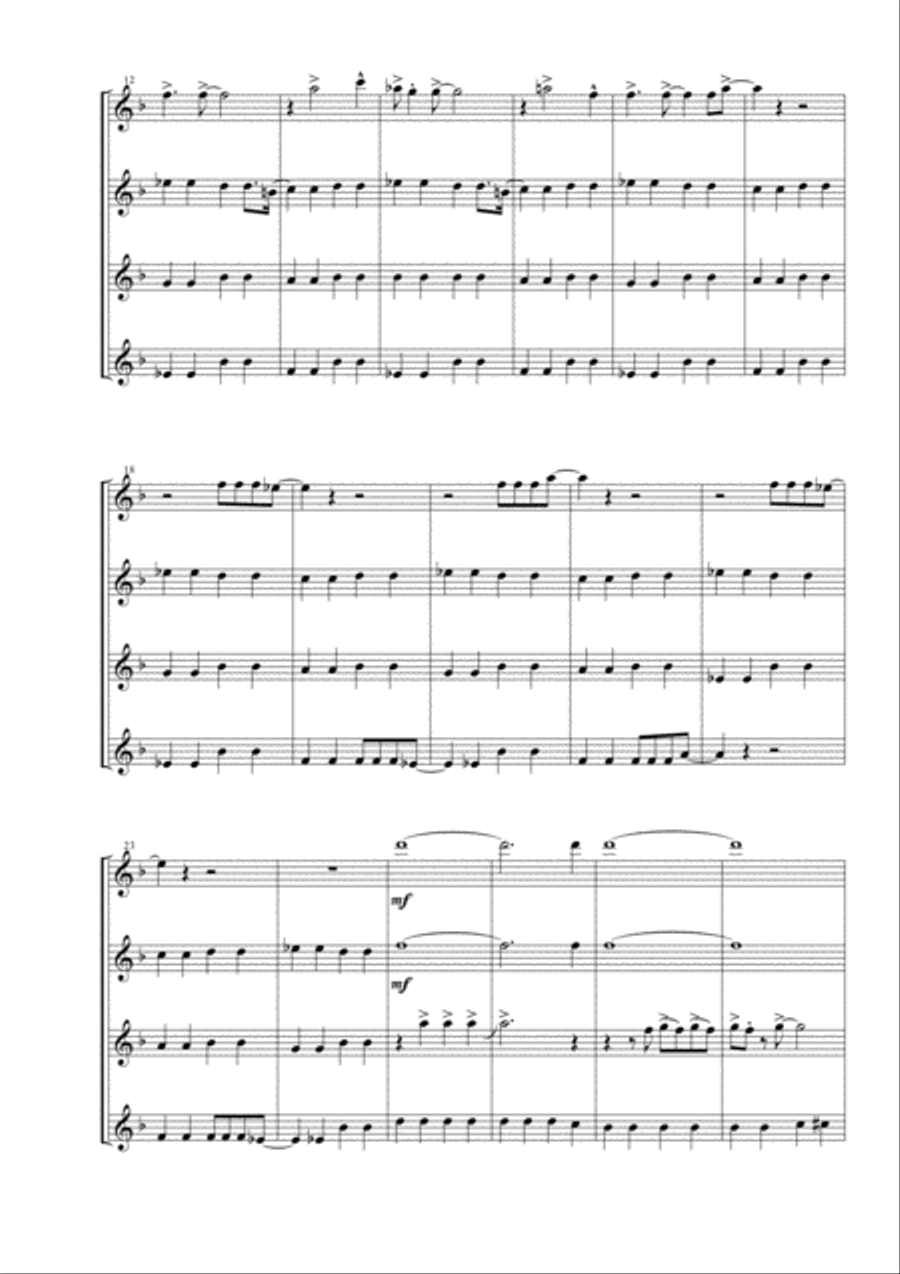 Everybody Needs Somebody To Love Woodwind Quartet scores gallery preview page 4