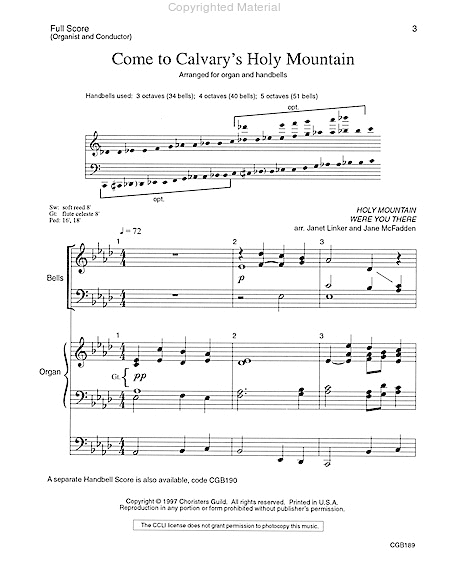 Come to Calvary's Holy Mountain - Full Score image number null