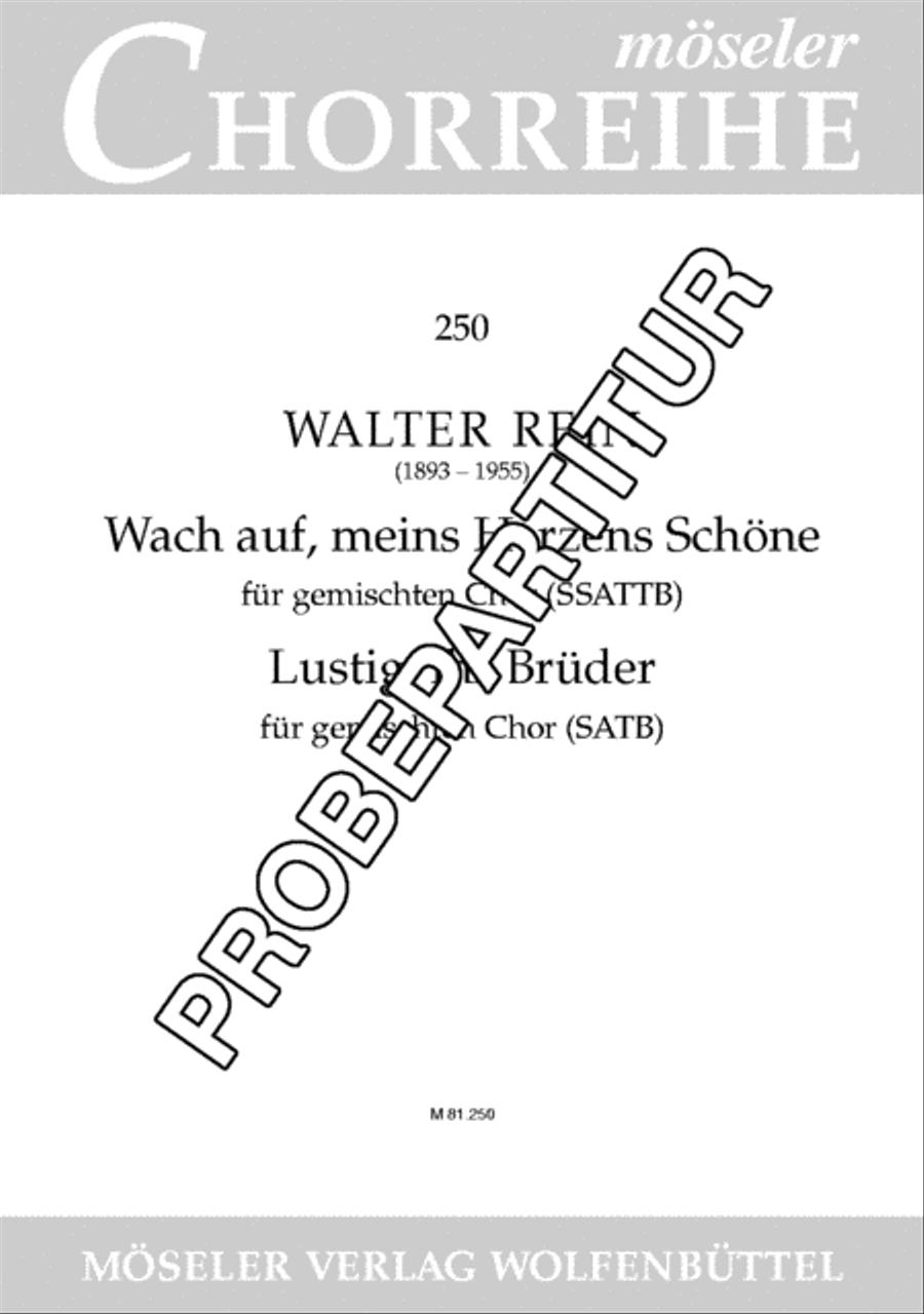 Lustig, ihr Bruder / Wach auf, meins Herzens Schone Mixed Choir scores gallery preview page 2