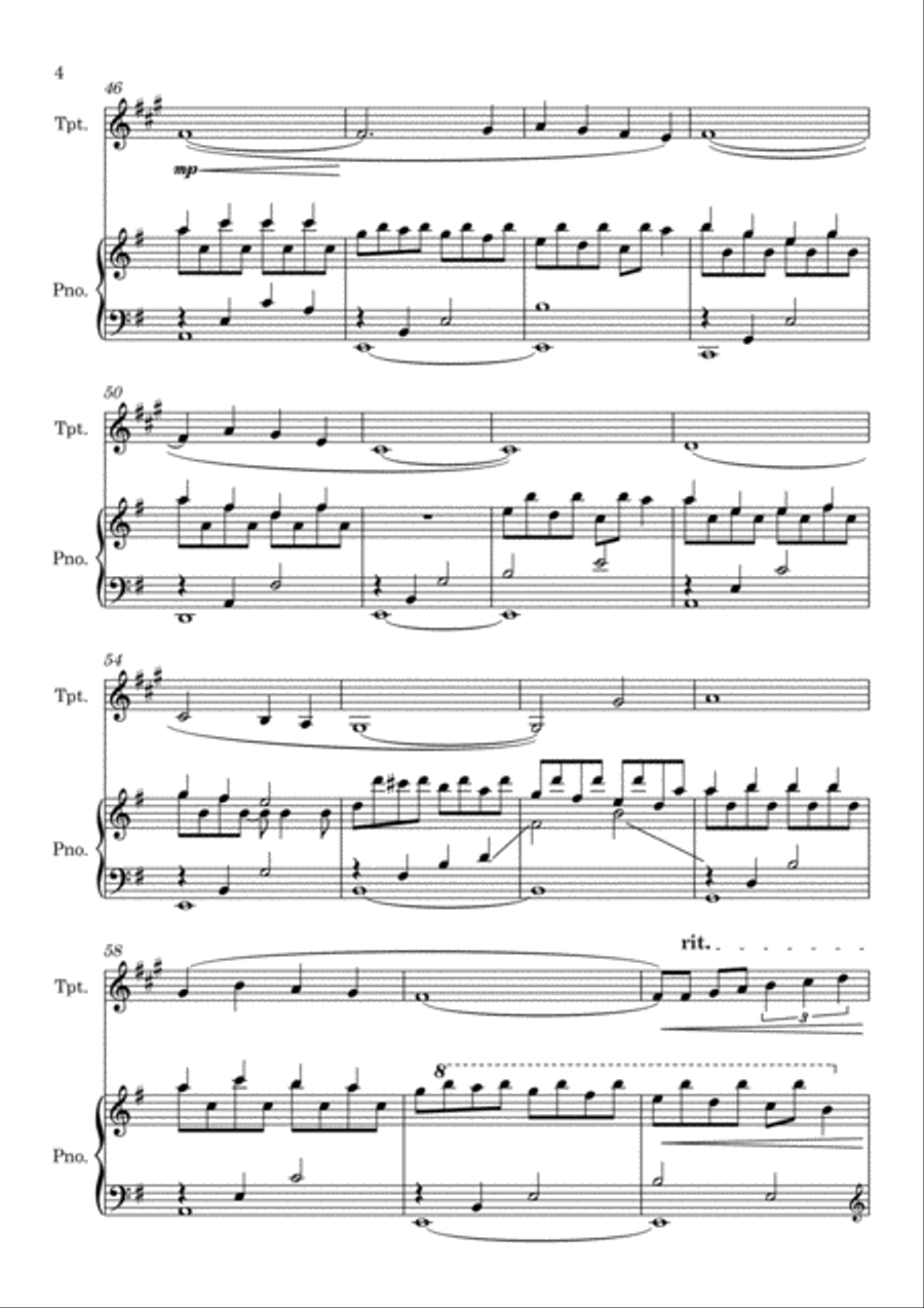 O Come, O Come Emmanuel O Come, O Come Emmanuel Trumpet Solo scores gallery preview page 4