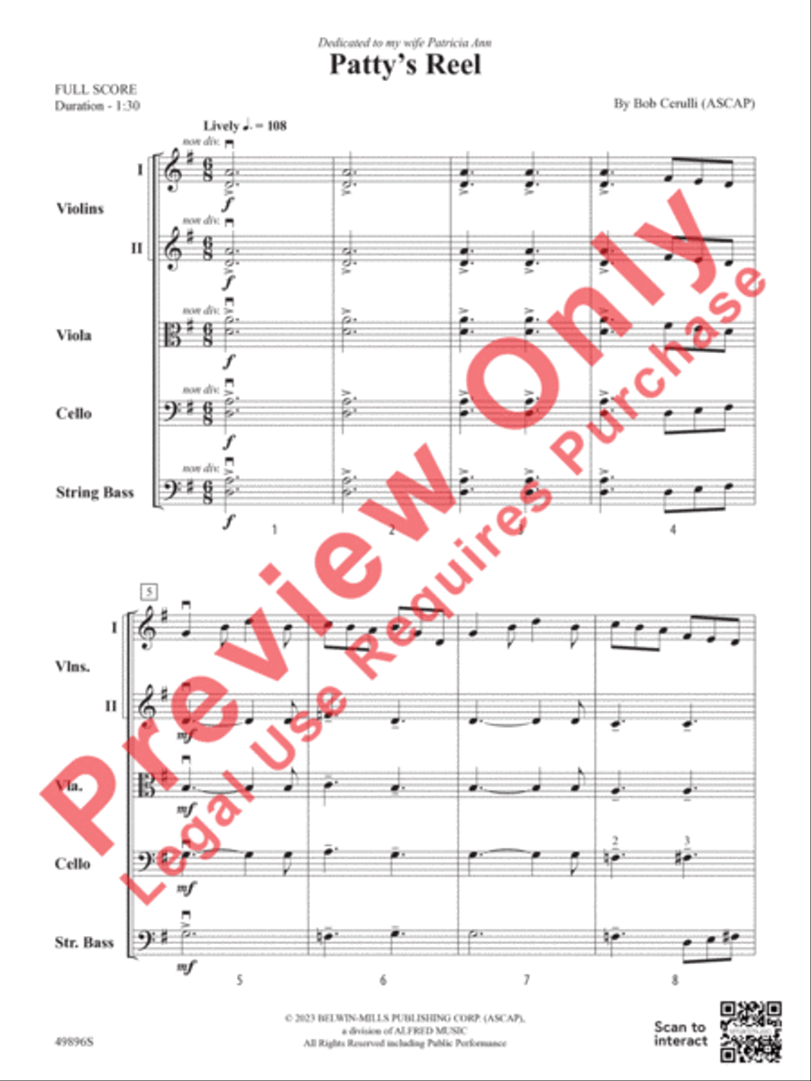 Patty's Reel Patty's Reel String Orchestra scores gallery preview page 4