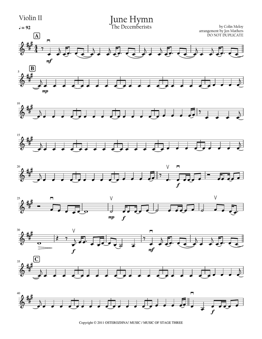 June Hymn String Quartet scores gallery preview page 3