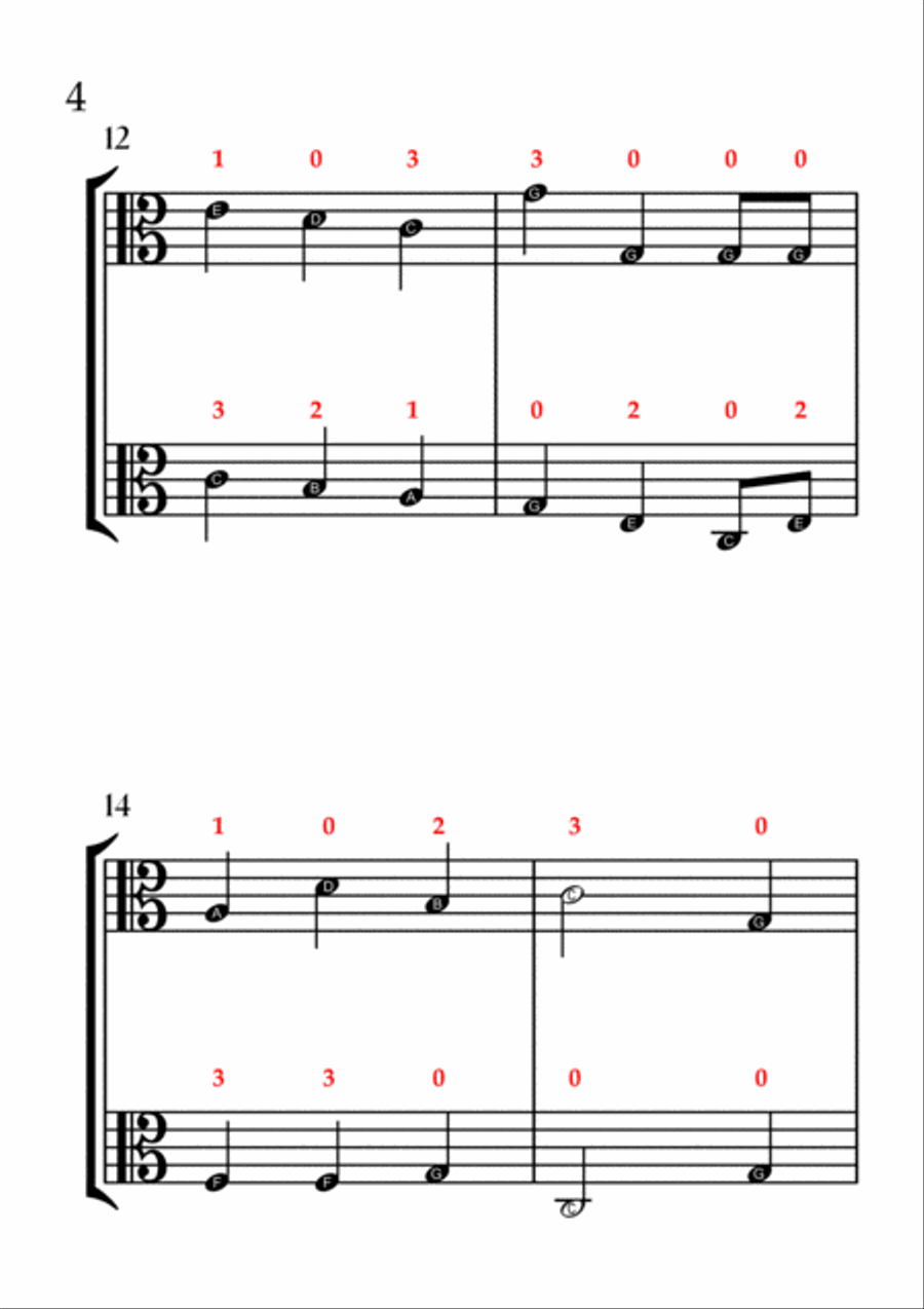 We Wish You a Merry Christmas (VIOLA DUET - EASY LEVEL) String Duet scores gallery preview page 5