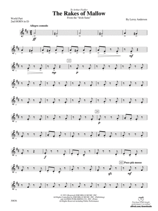 The Rakes of Mallow (from the Irish Suite): (wp) 2nd Horn in E-flat