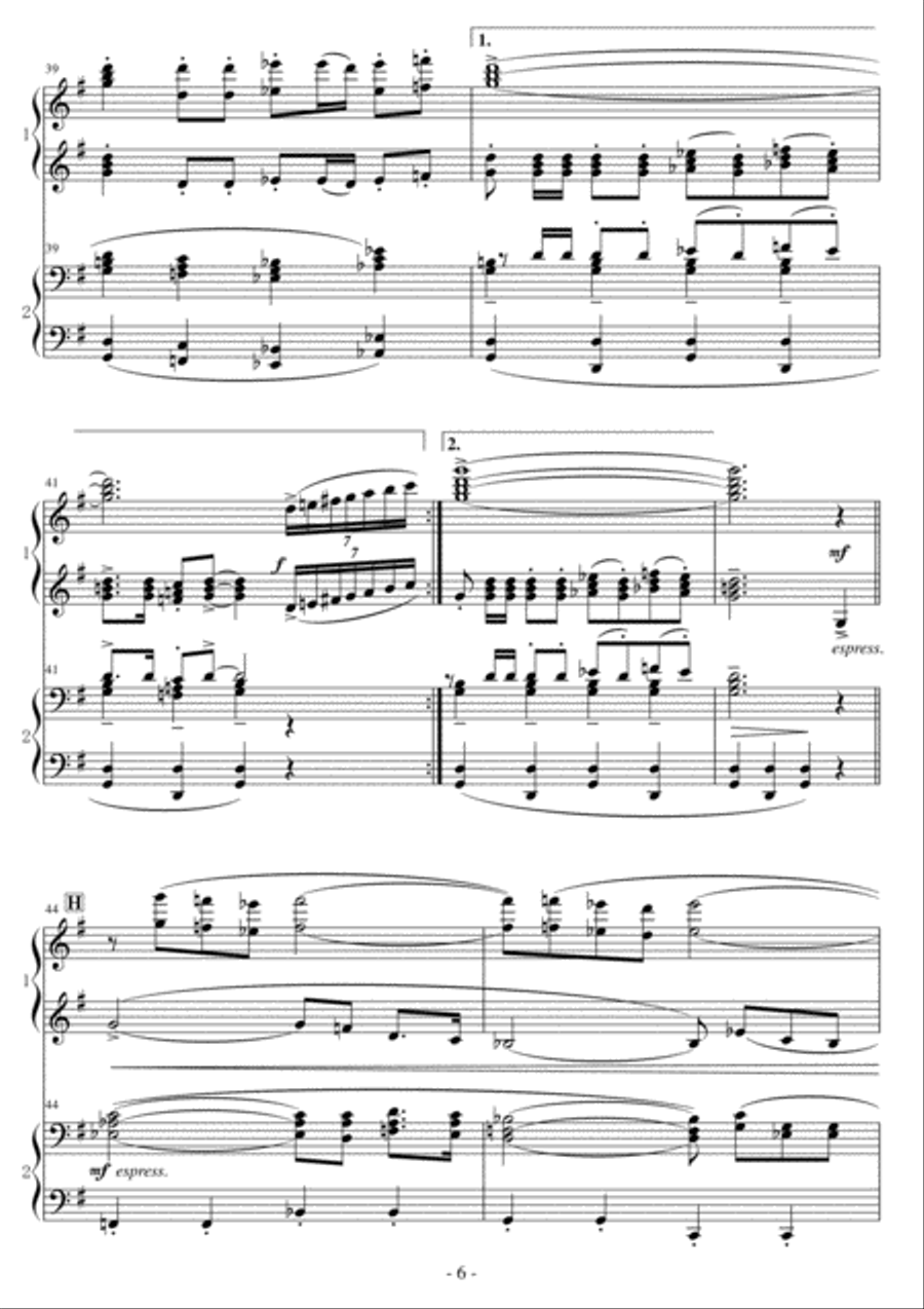 Thunderbirds Are Go Thunderbirds Are Go 1 Piano, 4-Hands scores gallery preview page 6