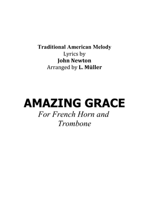 Amazing Grace - For French Horn and Trombone - With Chords