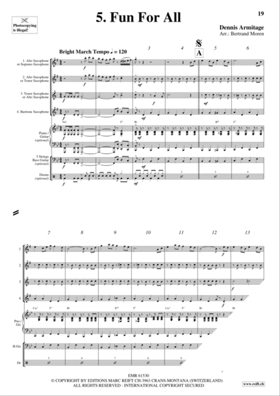Beer Party Beer Party Saxophone Quartet scores gallery preview page 7