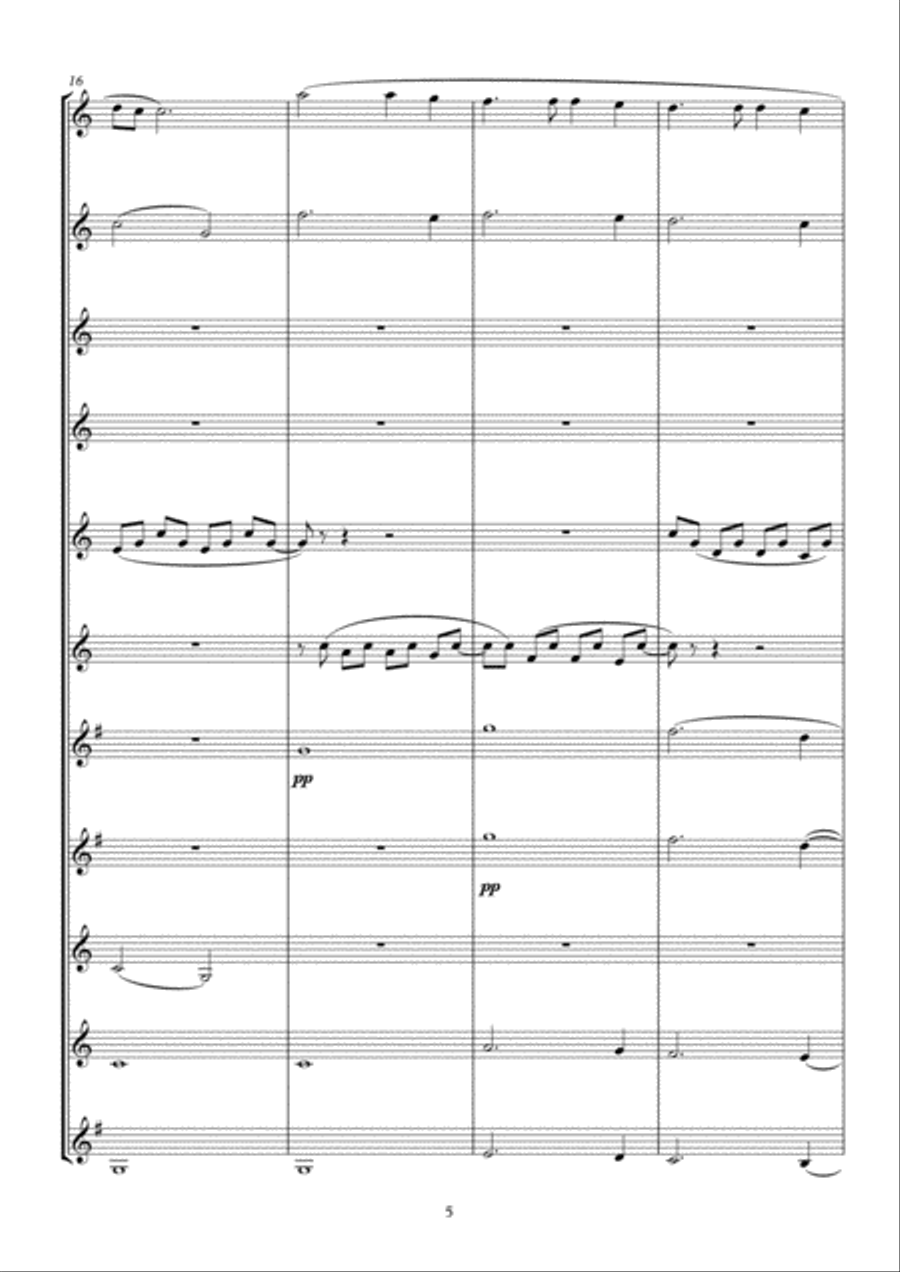 Panis Angelicus arr. clarinet choir Clarinet Choir scores gallery preview page 5
