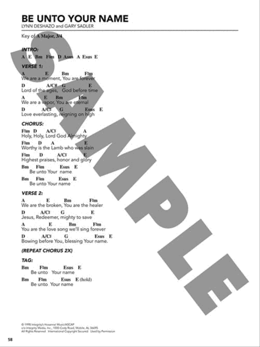 Holy Is the Lord - Bass Edition Guitar Tablature scores gallery preview page 4