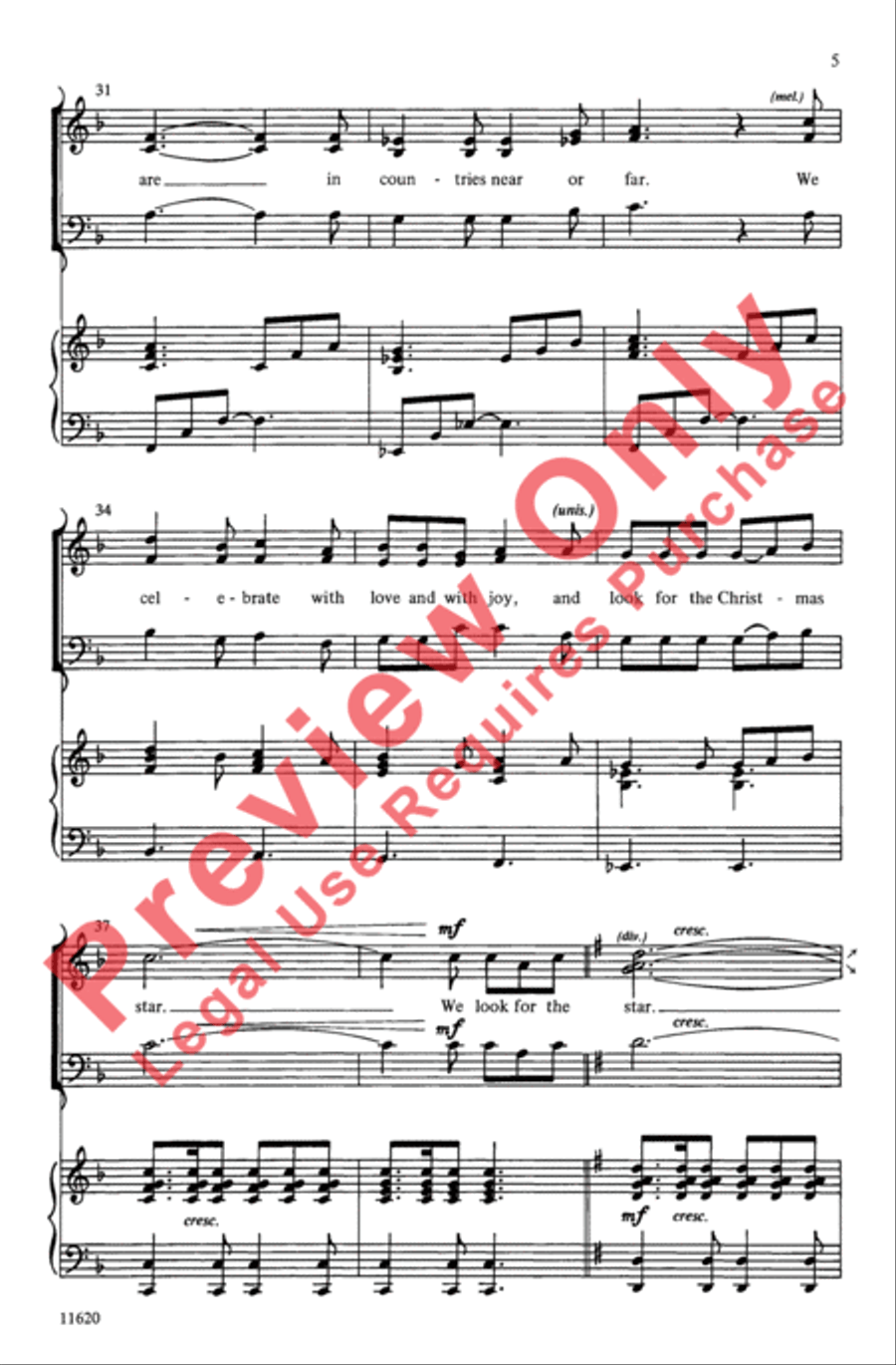 Joyeux Noel, Feliz Navidad 3-Part scores gallery preview page 5