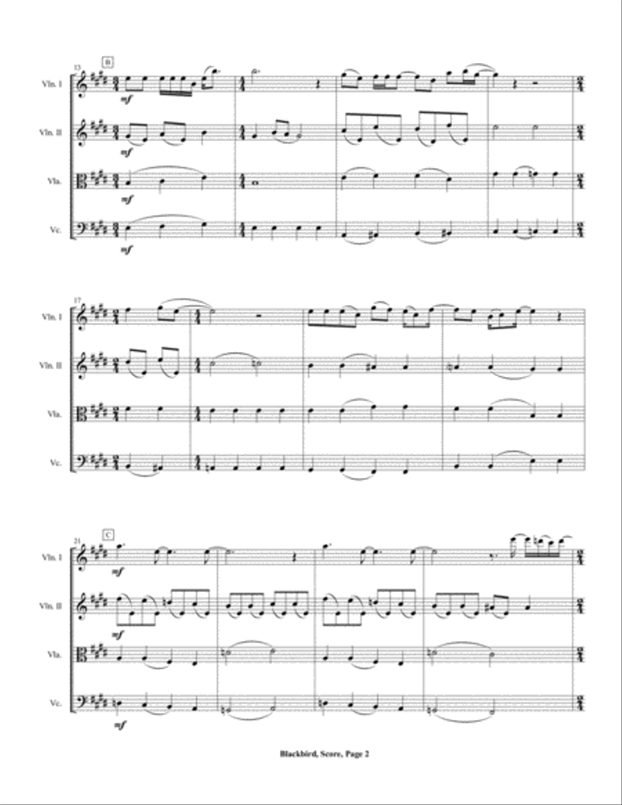 Blackbird String Quartet scores gallery preview page 4