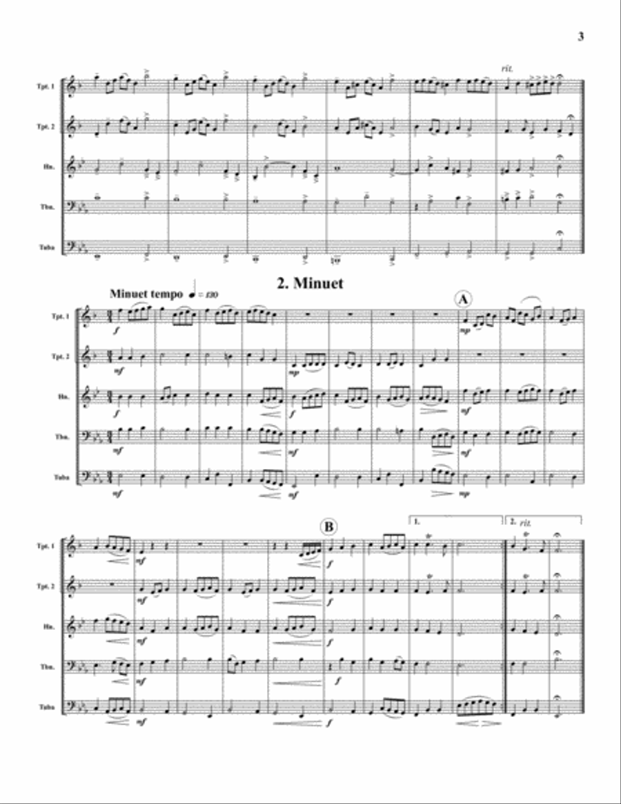 Abdelazer Suite Abdelazer Suite Brass Quintet scores gallery preview page 3