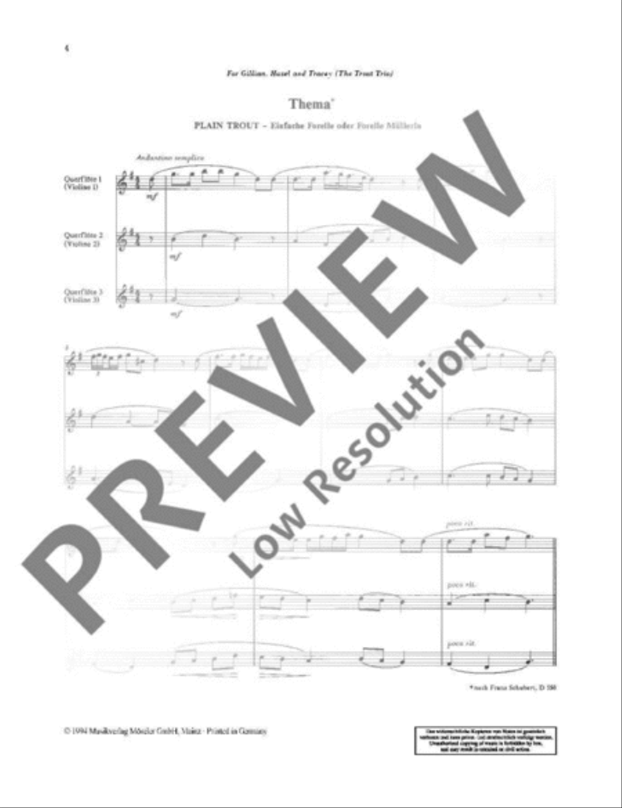 Various Trouts Flute scores gallery preview page 5