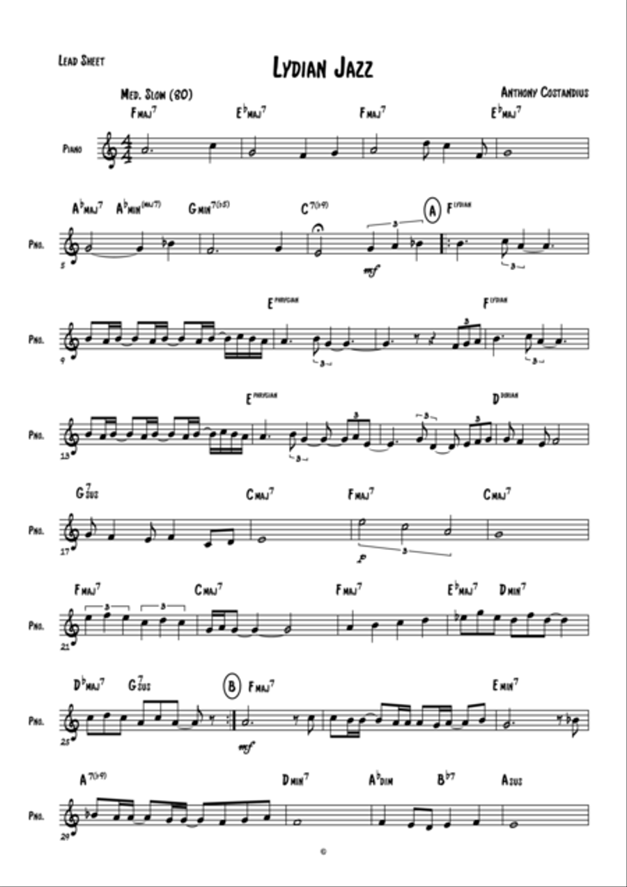 Lydian Jazz Jazz Ensemble scores gallery preview page 1