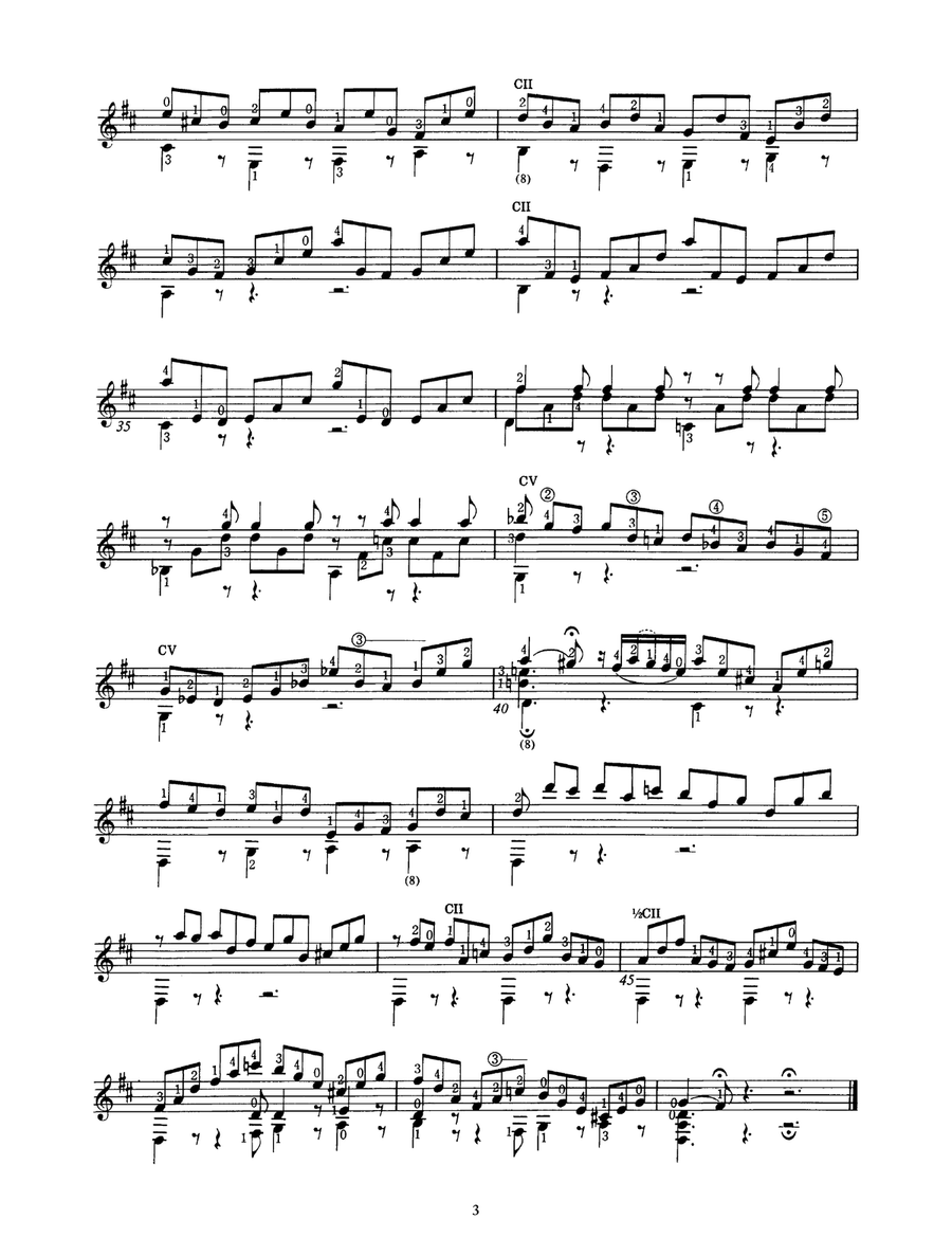 Prelude, Fugue And Allegro BWV 998 Acoustic Guitar scores gallery preview page 3