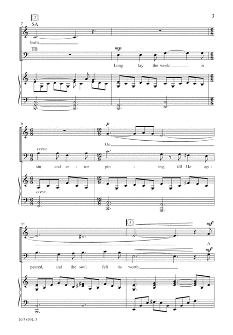 Holy Night, Silent Night 4-Part scores gallery preview page 3