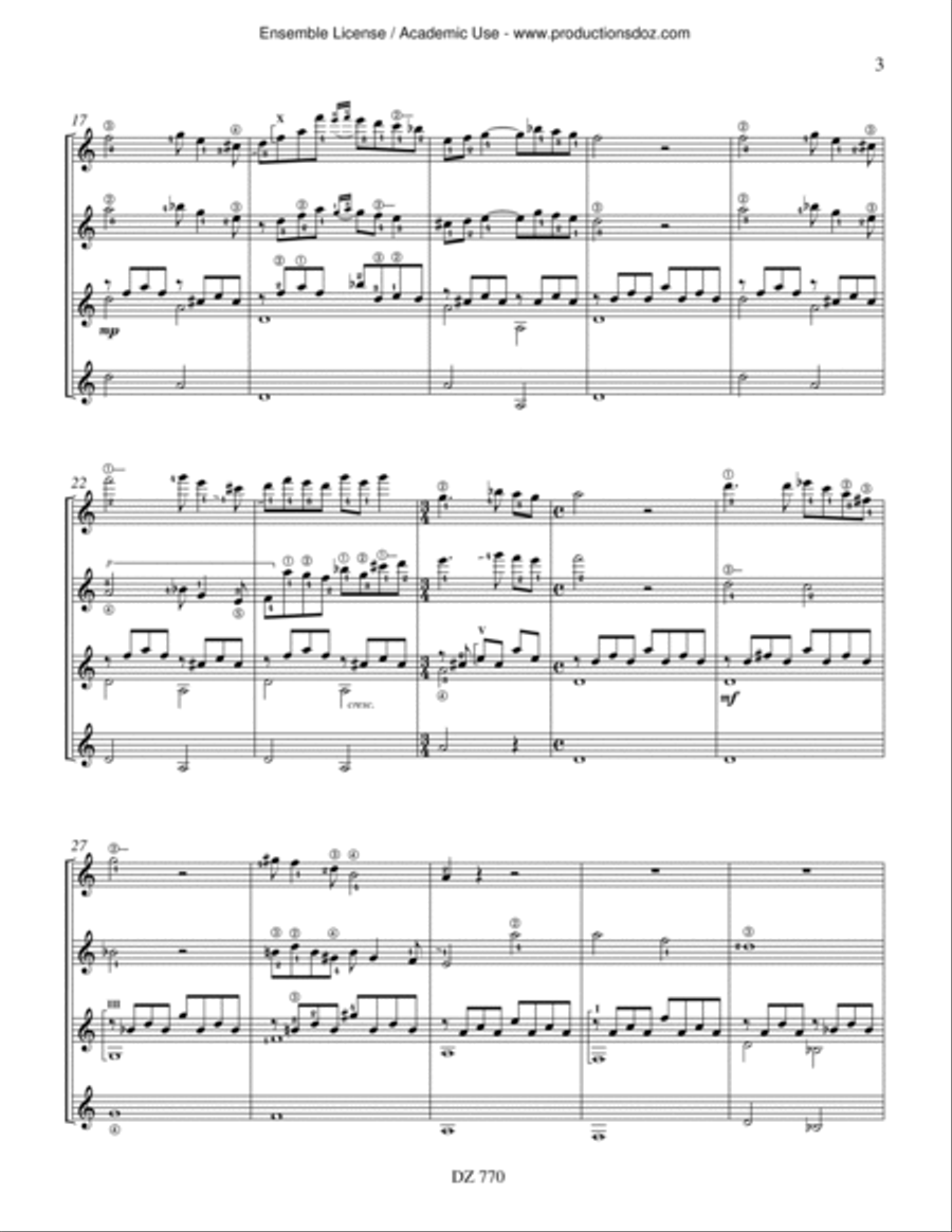 Lullaby Guitar Ensemble scores gallery preview page 3