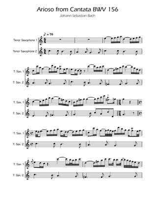 Arioso BWV 156 - Tenor Sax duet