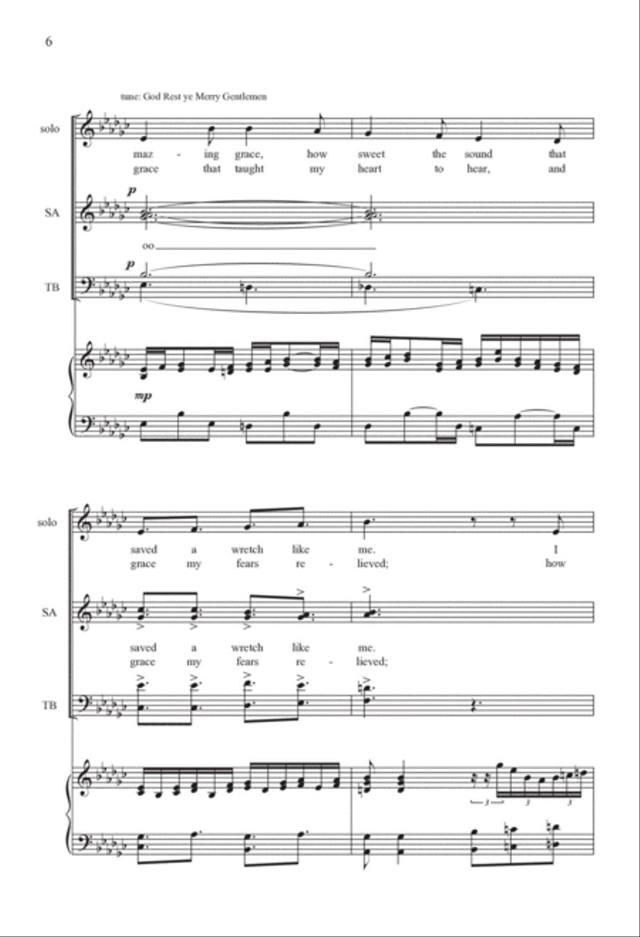 I Know I've Been Changed 4-Part scores gallery preview page 6
