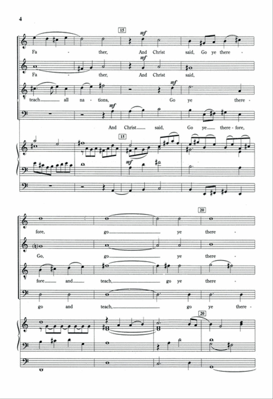 Go Ye Therefore And Teach All Nations 4-Part scores gallery preview page 3