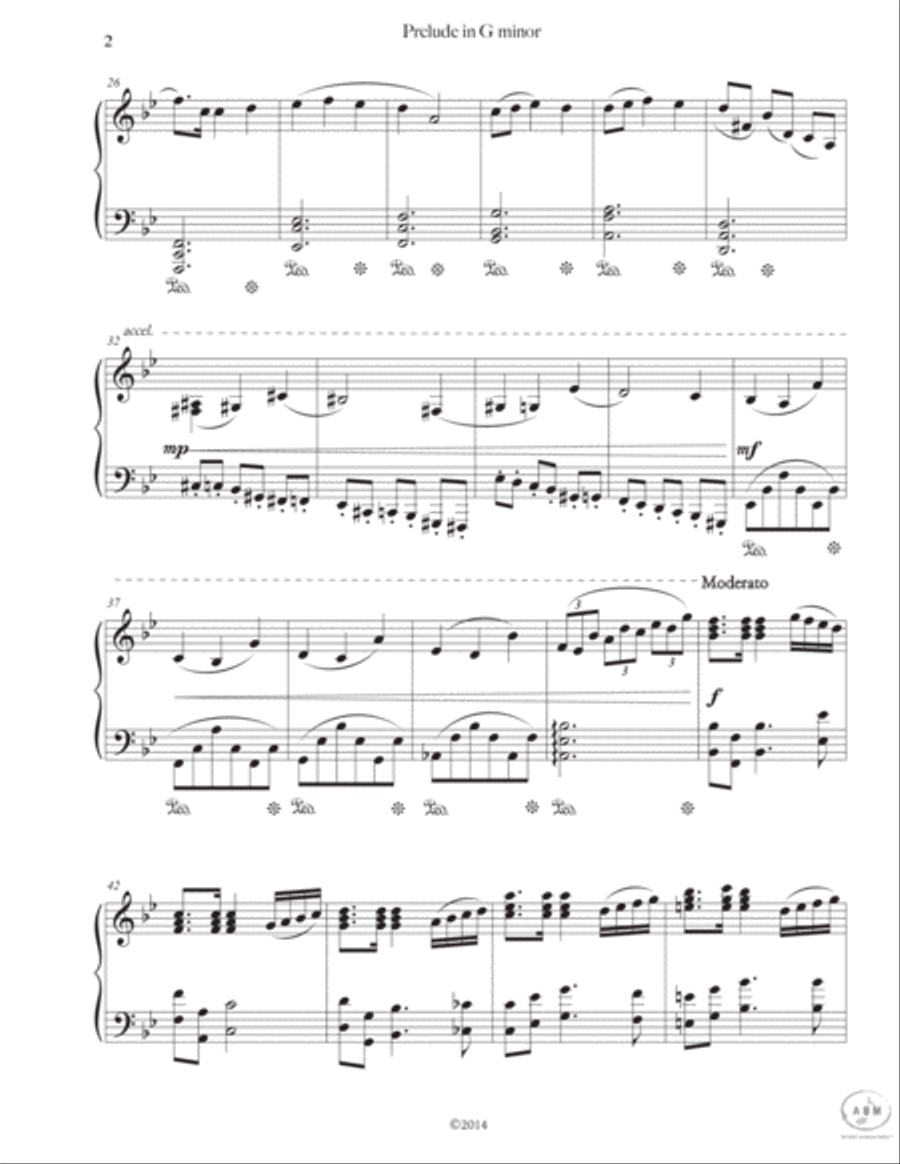 Prelude in G Minor Piano Solo scores gallery preview page 3