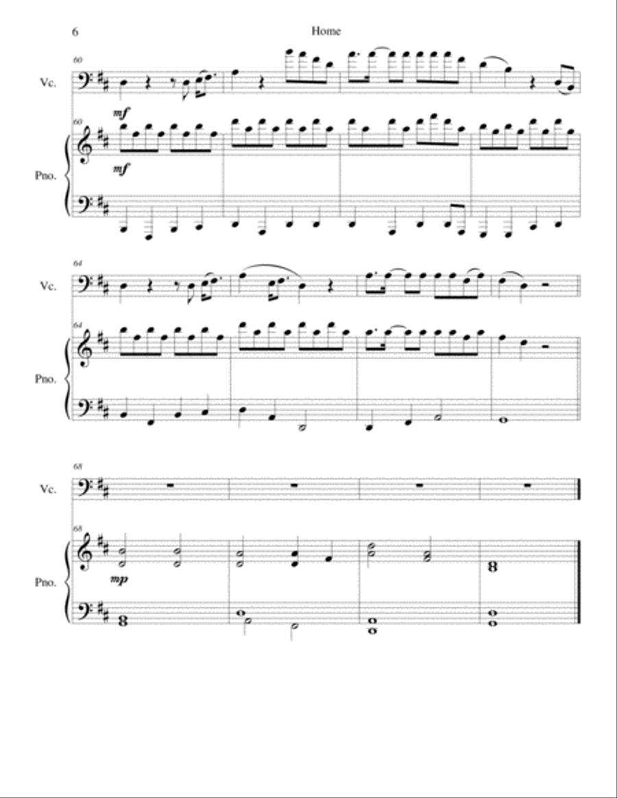 Home Home String Duet scores gallery preview page 6