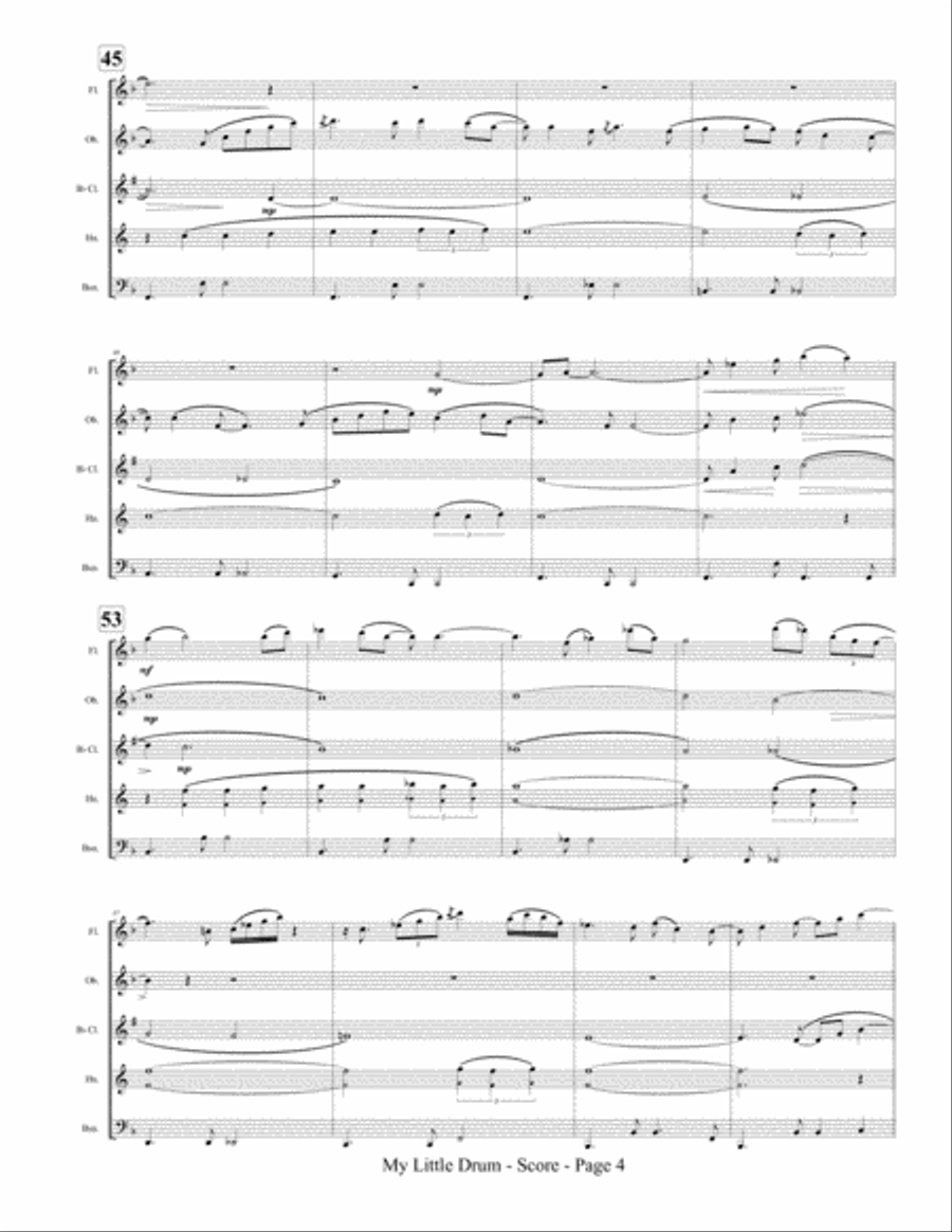 My Little Drum Woodwind Quintet scores gallery preview page 6