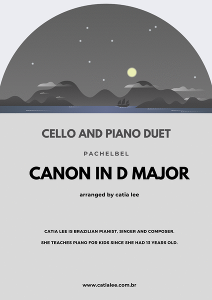 Canon in D - Pachelbel - G Major - for cello and piano duet image number null