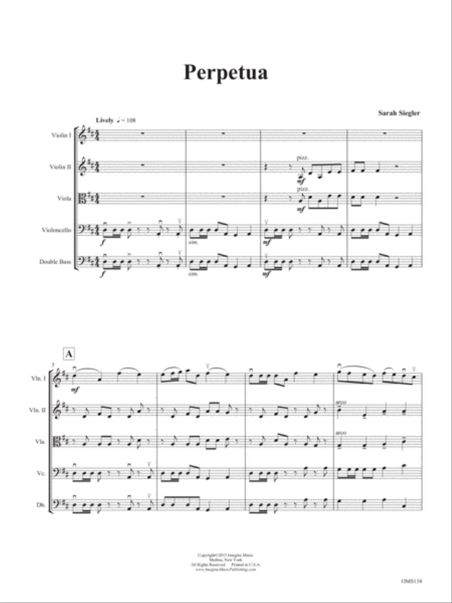 Perpetua String Orchestra scores gallery preview page 1