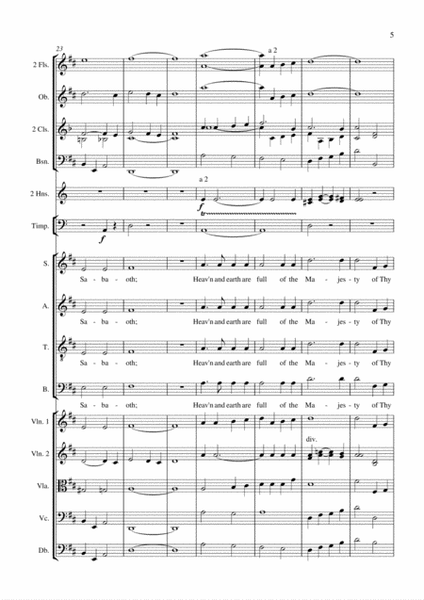 Parry - Te Deum Orchestrated by Adrian Connell - Full Score