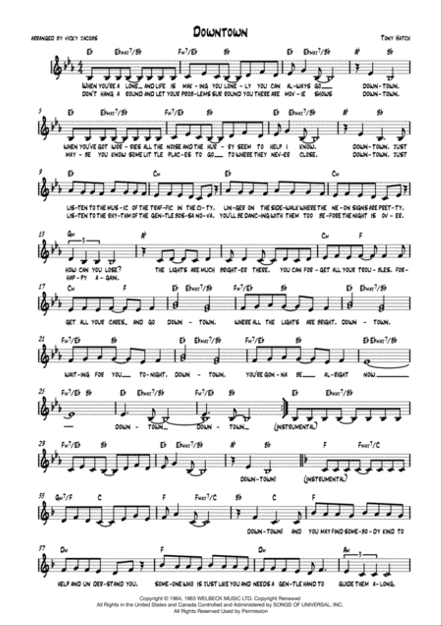 Downtown Downtown 2-Part scores gallery preview page 1