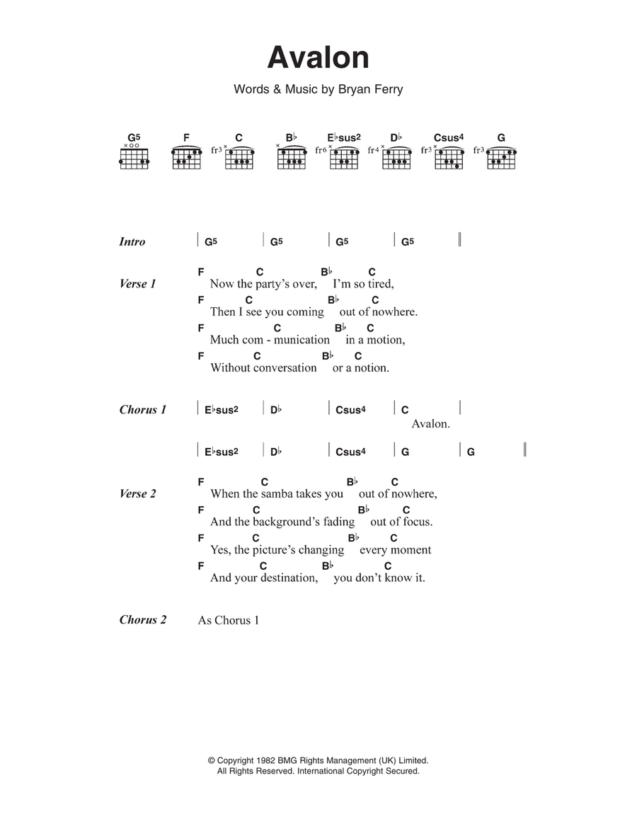 Avalon Acoustic Guitar scores gallery preview page 1