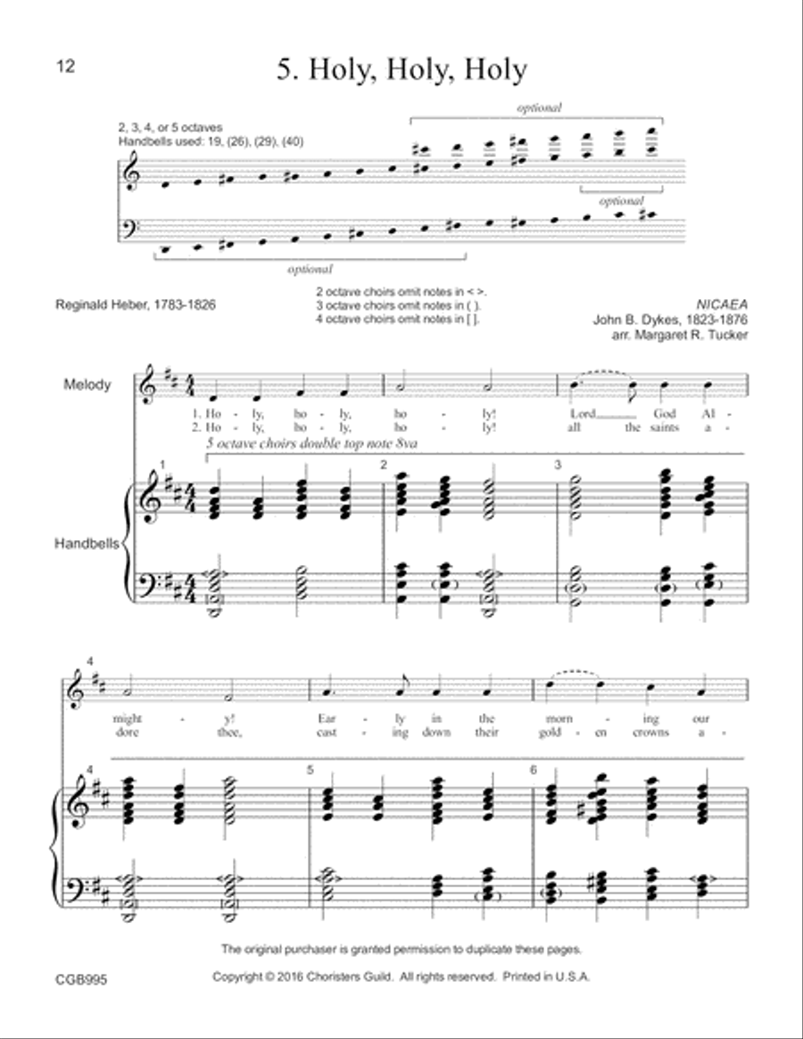 Easy Hymn Accompaniments Handbell Choir scores gallery preview page 9