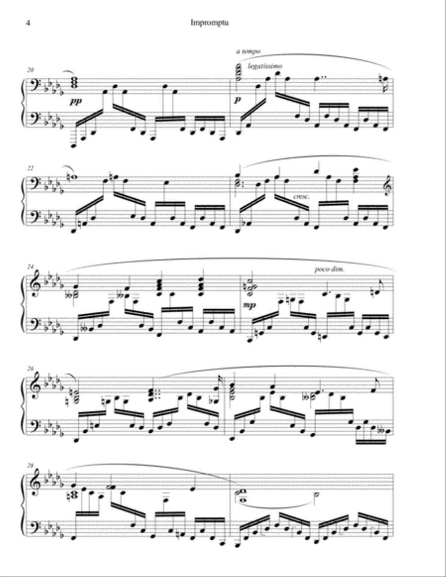 Impromptu for Piano Piano Solo scores gallery preview page 4