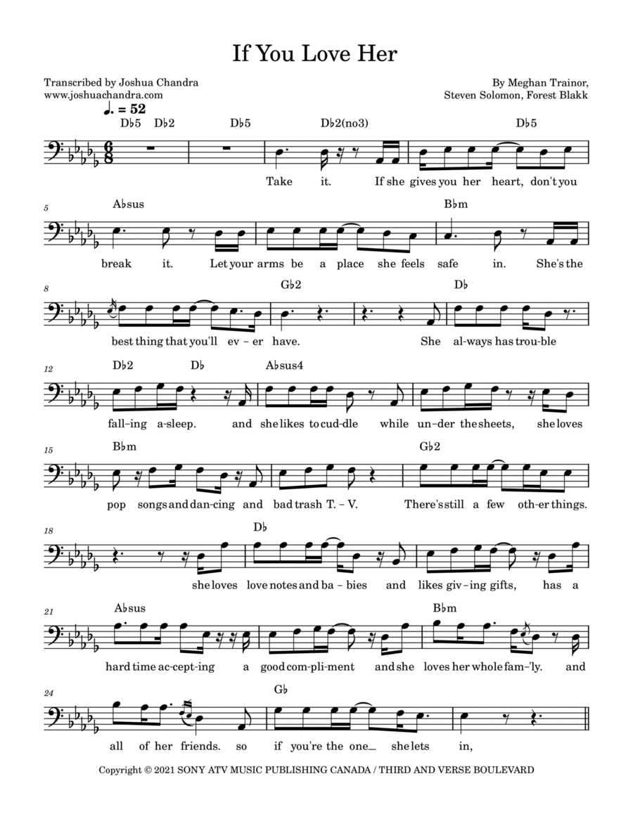 If You Love Her Electric Guitar scores gallery preview page 1