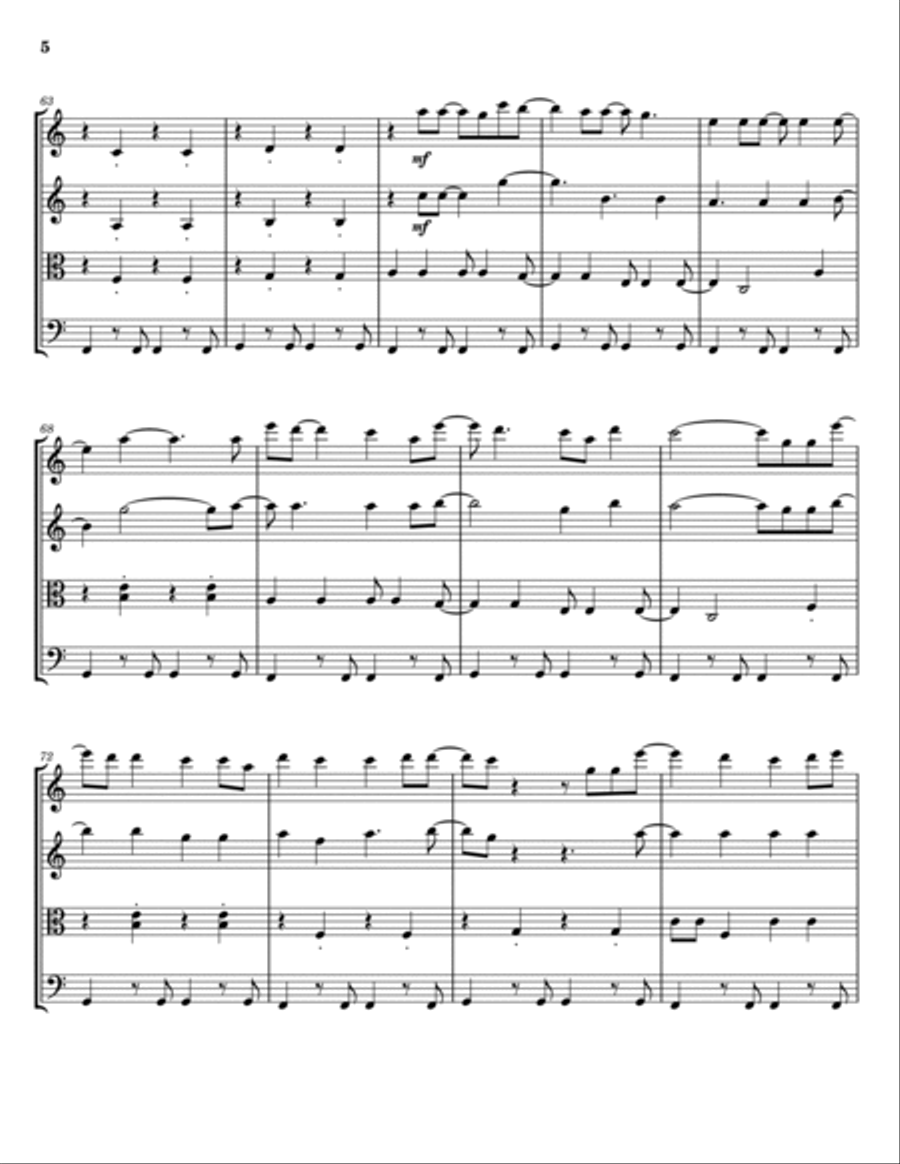 Dreams Dreams String Quartet scores gallery preview page 5