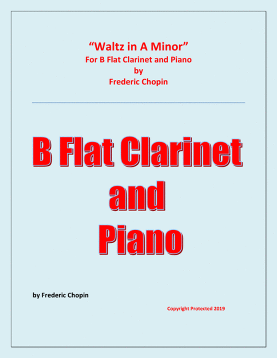 Waltz in A Minor (Chopin) - B Flat Clarinet and Piano - Chamber music image number null