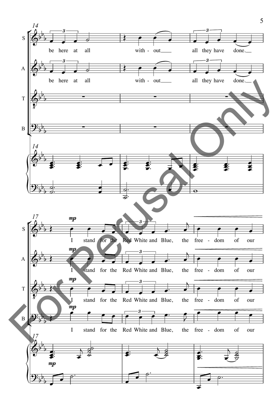 American Flag American Flag 4-Part scores gallery preview page 4