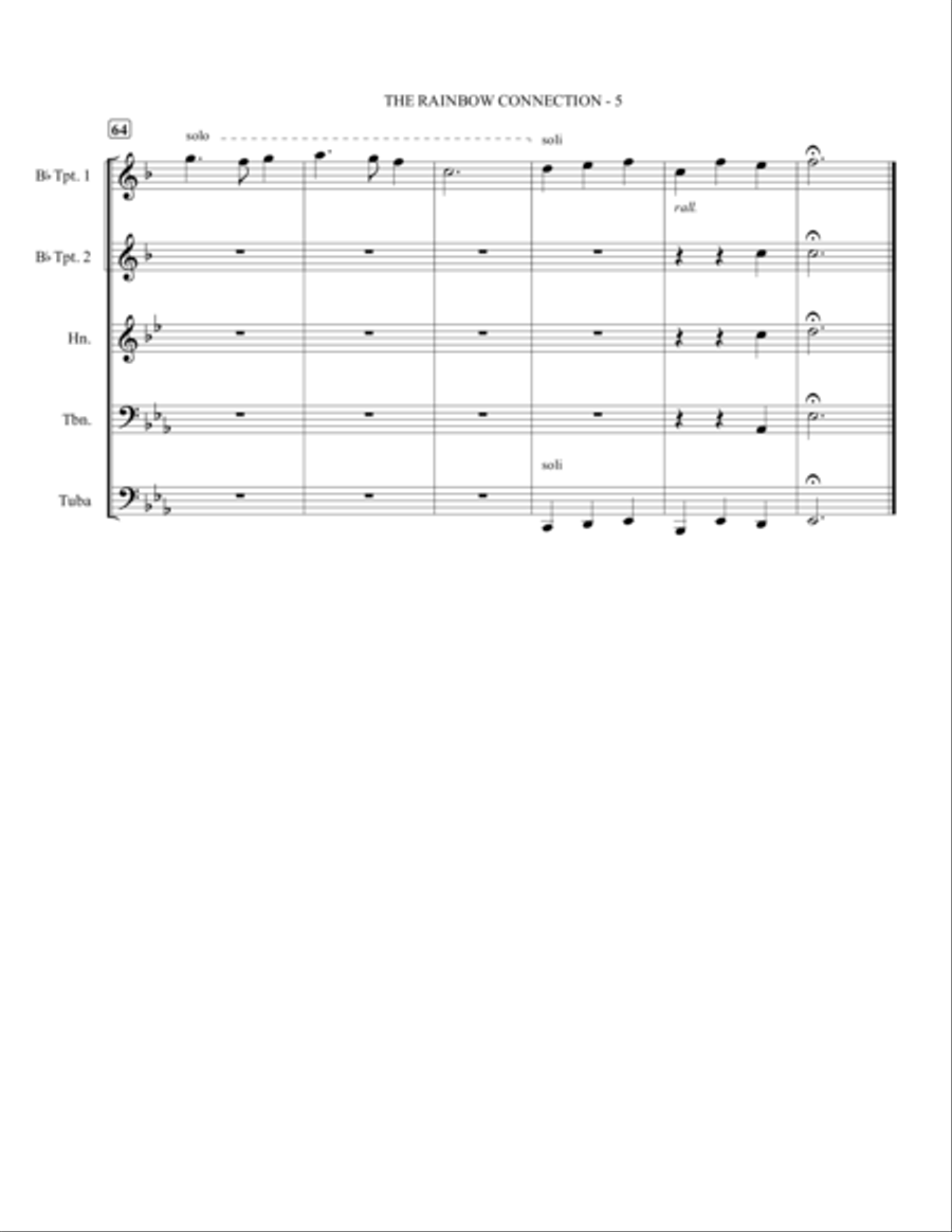 The Rainbow Connection The Rainbow Connection Brass Ensemble scores gallery preview page 6
