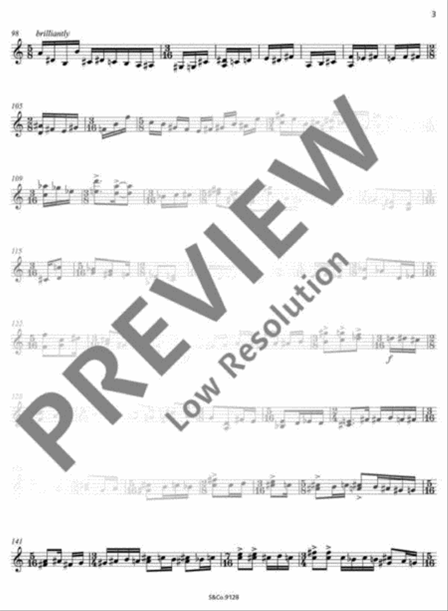 Triorchic Blues Violin Solo scores gallery preview page 5