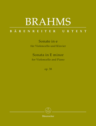 Book cover for Sonata for Violoncello and Piano E minor op. 38