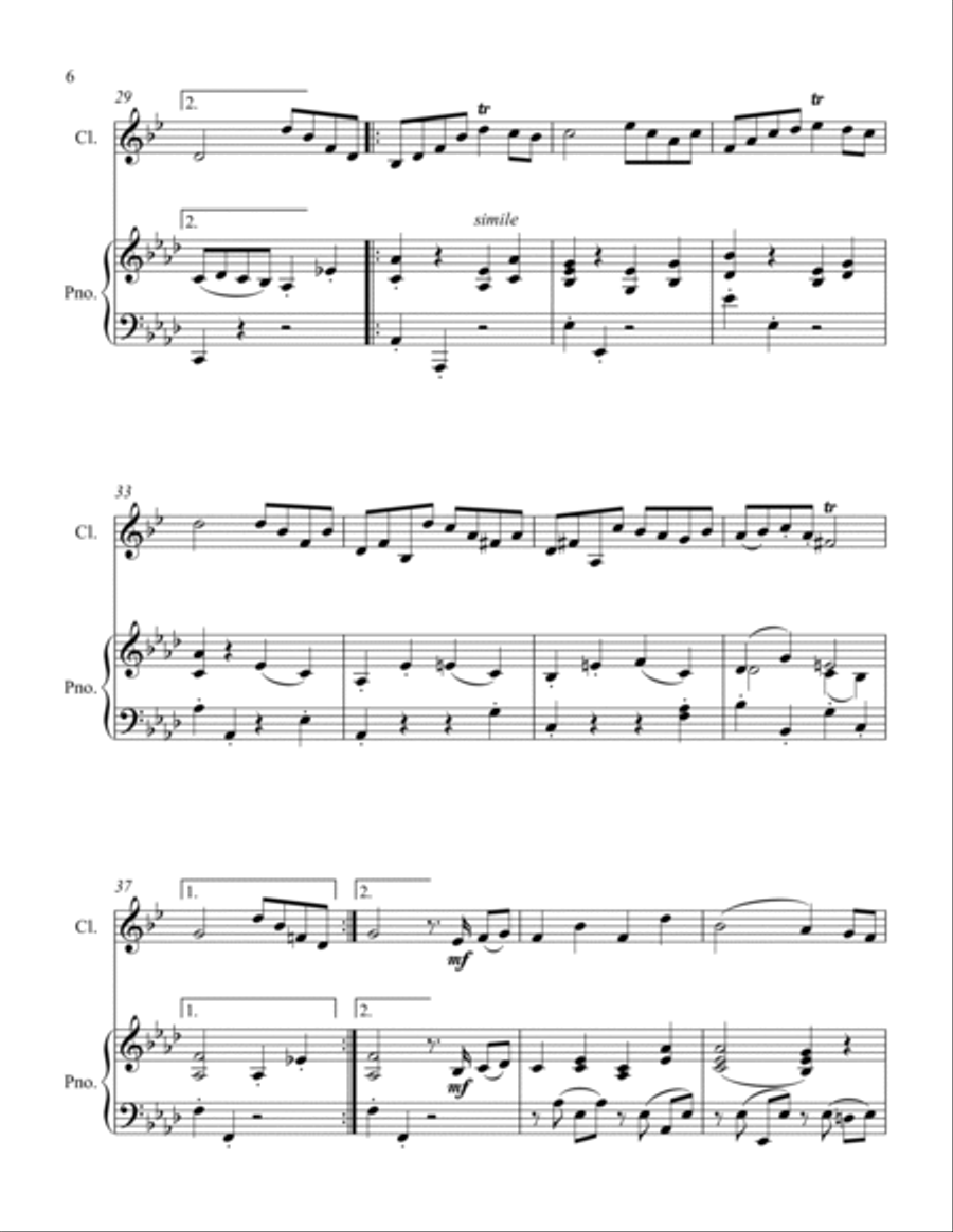 Andante and Gavotte from Alceste Clarinet Solo scores gallery preview page 6