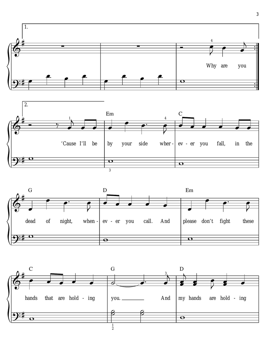 By Your Side By Your Side Easy Piano scores gallery preview page 3