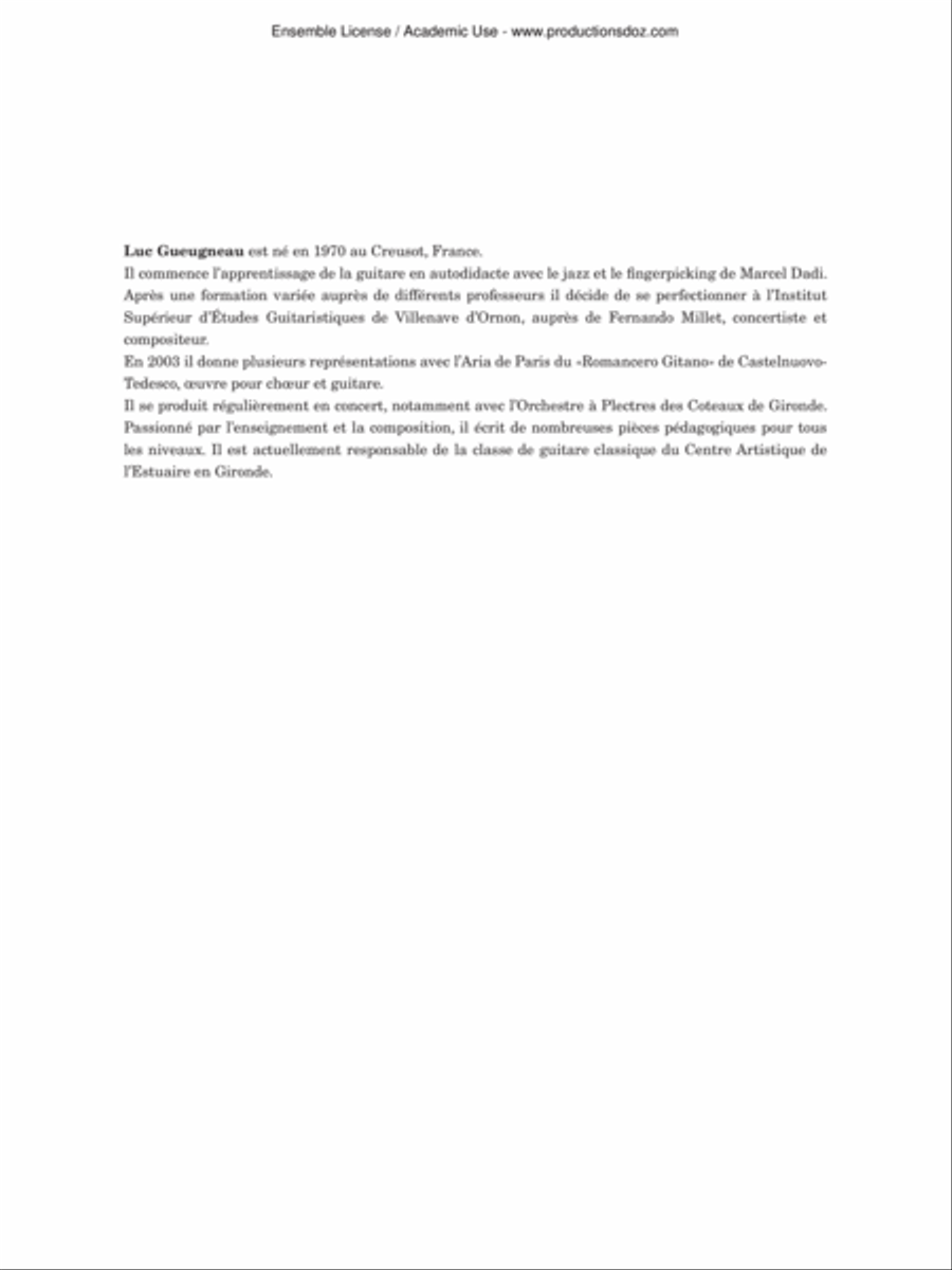 Le jardin de Chloé Classical Guitar scores gallery preview page 2