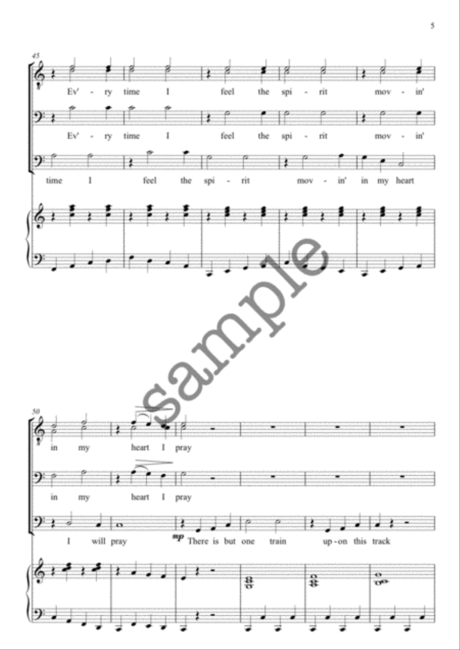 Every Time I Feel the Spirit TTBB scores gallery preview page 5