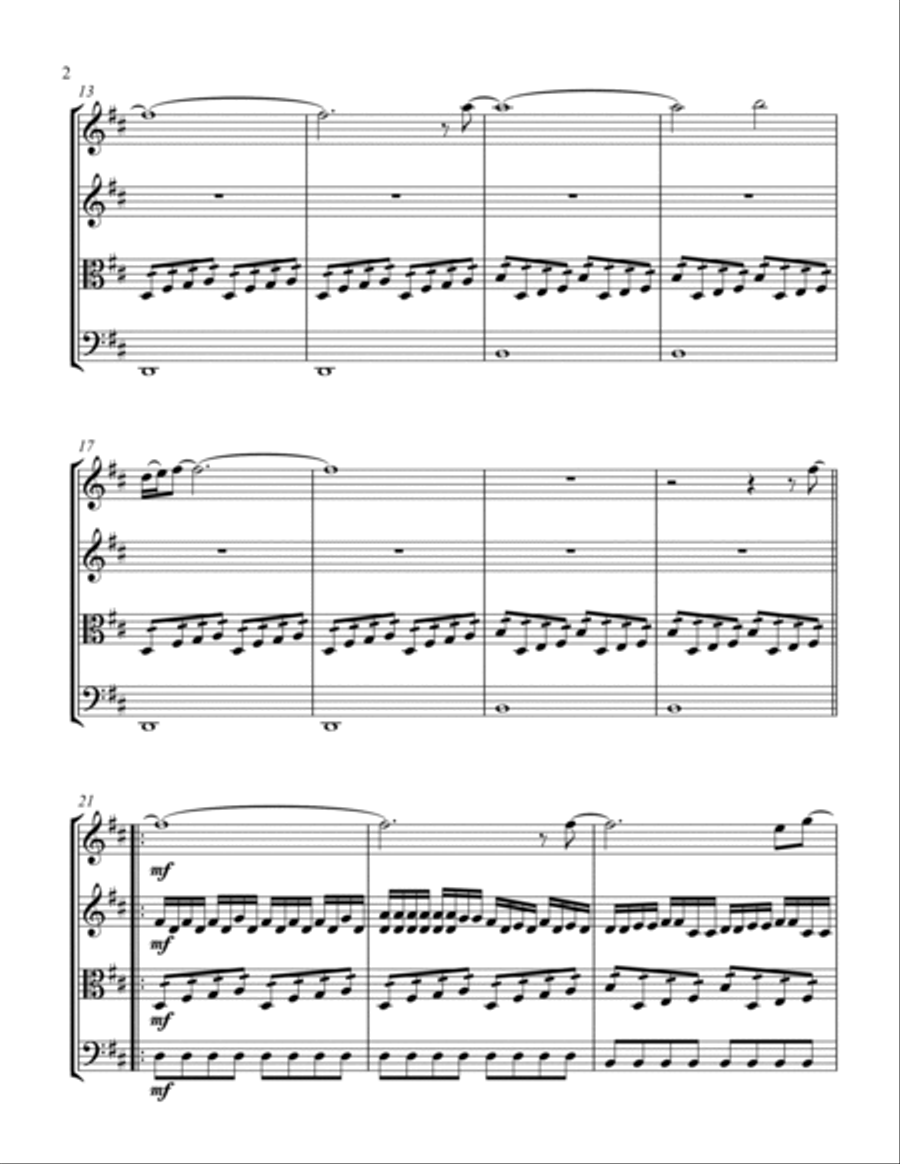 Sweet Disposition String Quartet scores gallery preview page 2