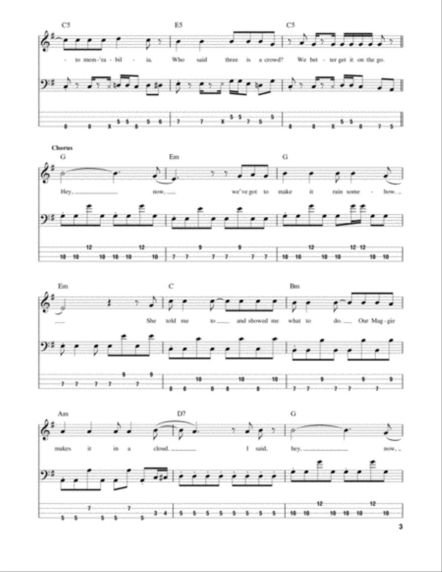 The Adventures Of Rain Dance Maggie Guitar Tablature scores gallery preview page 3
