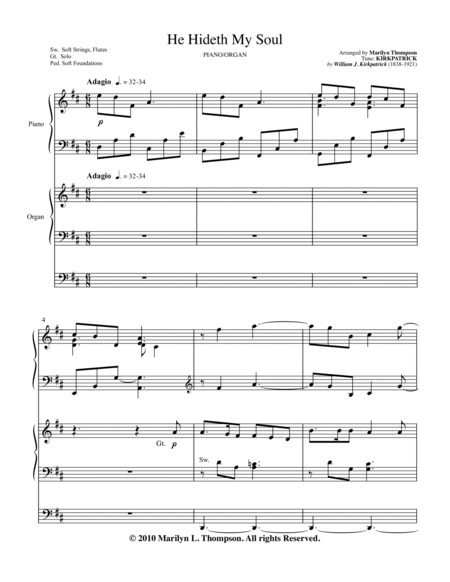 He HidethMy Soul--Piano/Organ Duet.pdf image number null