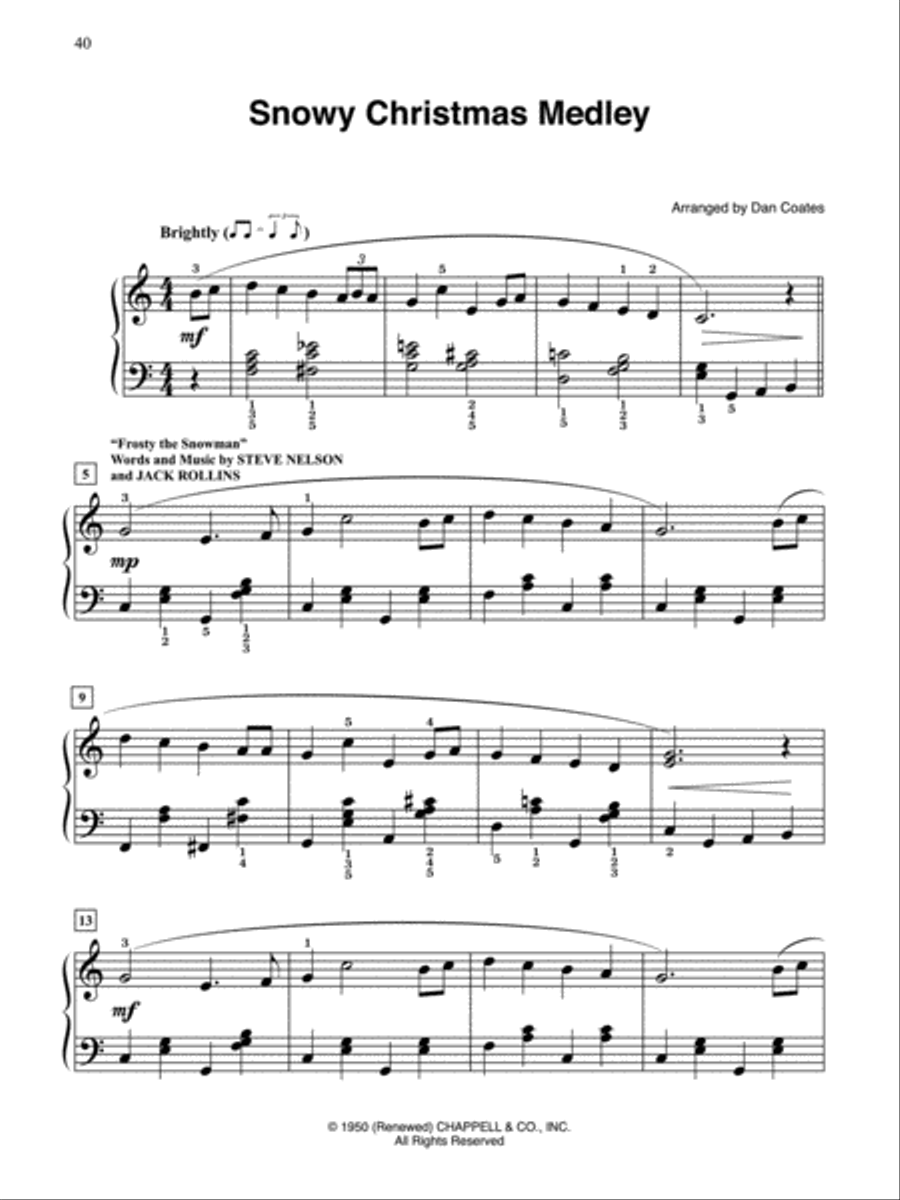 Dan Coates Popular Piano Library -- Medleys for Christmas Piano Solo scores gallery preview page 5