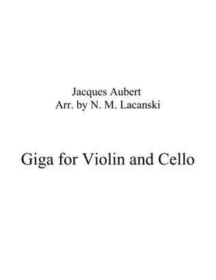 Book cover for Giga for Violin and Cello